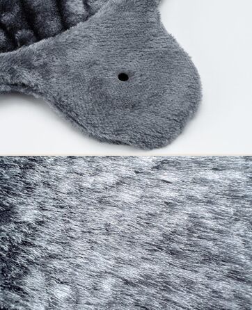 Крісло-лежанка для кота з м'якого плюшу, Ø 40 см, глибина 25 см, підходить для будь-якого котячого будиночка, з металевим кріпленням M8, для котів будь-якого розміру, (25 см глибина, темно-сірий)