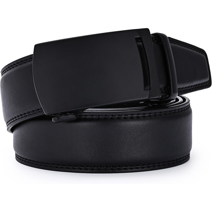 Чоловічий шкіряний ремінь на пряжці, ширина 35 мм, довжина 125 см, підходить для об'єму талії 92-107 см. Ідеально для костюма, ділового стилю та джинсів.