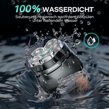 Машинка для гоління голови Kensen Glatzen Herren: Водонепроникний акумуляторний тример для голови з Type-C, чорний