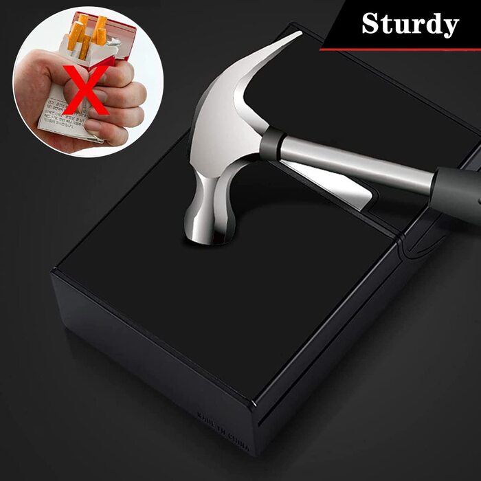 Металеве тютюнопакувальник LiRiQi на 20 сигарет з магнітною застібкою, для чоловіків