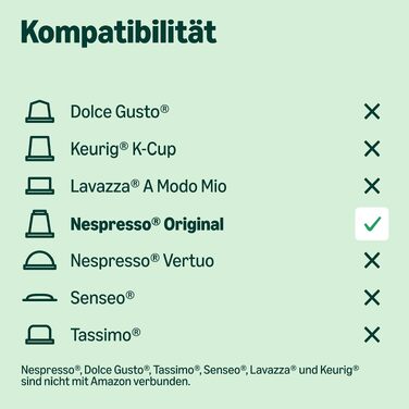 Кавові капсули з алюмінію by Amazon, сумісні з Nespresso, світле обсмажування, Lungo, 100 шт (5 упаковок по 20 шт), сертифікат Rainforest Alliance