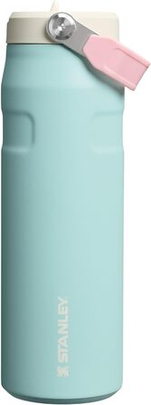 Фляга Stanley Flip Straw 2.0 з трубочкою 1.06 л - термофляка, охолоджує до 17 годин - 4 дні з льодом - без BPA - не протікає - для тримачів напоїв - придатна для миття в посудомийній машині - (700 мл, Poolside)