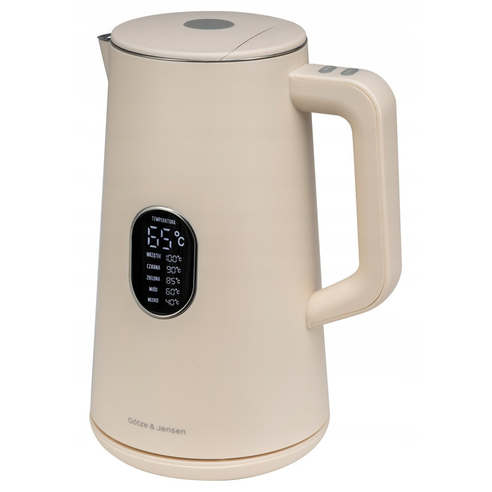 Електричний чайник Götze & Jensen KT940E Ecru, 1800 Вт, 1,5 л, бежевий/коричневий