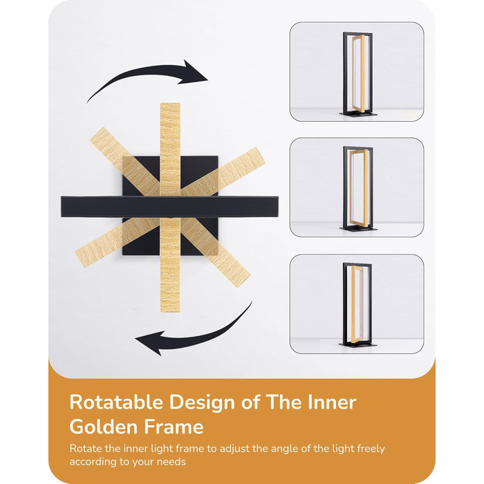 LED настільна лампа EDISHINE з дерева, торкання, димування, пам'ять, 3 кольори, 350 люмен, для вітальні, офісу, подарунок, сучасний стиль