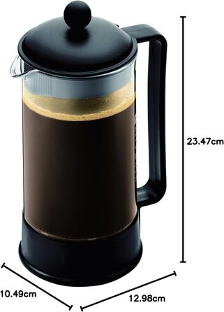 Bodum Brazil Френч-прес для кави, 8 чашок, 34 унції, чорний