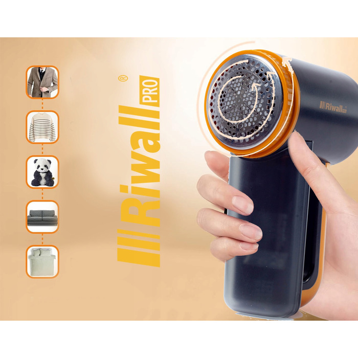 Потужна машинка для видалення ковтунів RIWALL ROK-01 — велика голярка для одягу, светрів та оббивки диванів