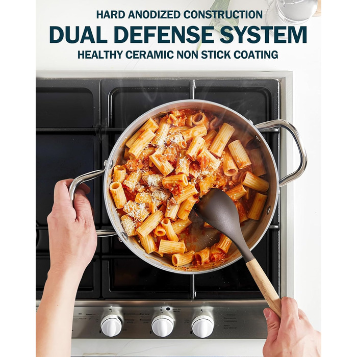 Набір посуду Cook N Home: 10 предметів, антипригарне покриття, кераміка, індукція, жовтий