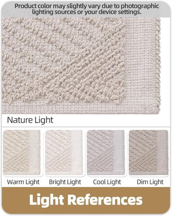 Килимок для дому COLOR&GEOMETRY 50x80 см, бежевий, миючий, для входу, внутрішній та зовнішній, рифлений візерунок