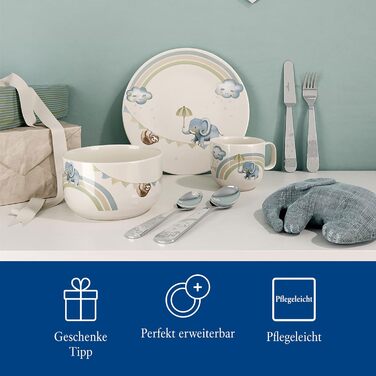 Набір дитячого посуду Villeroy & Boch Boho Kids: 4 шт. (вилка, ложка, ніж, ложкар), нержавіюча сталь, для дітей, безпечний, миється в посудомийній машині