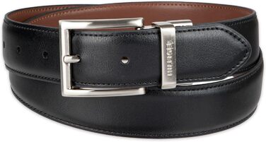Чоловічий шкіряний ремінь Tommy Hilfiger, чорний/коричневий