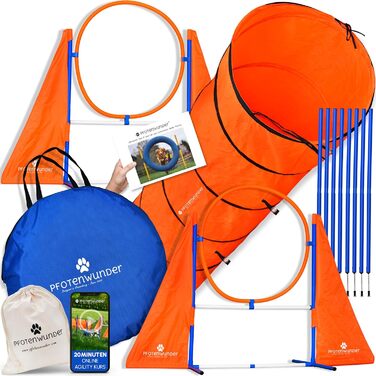 Набір для аджиліті для собак XXL-Profi: 6 стабілометрів, тунель 3 м, аксесуари для тренувань, для великих та малих собак