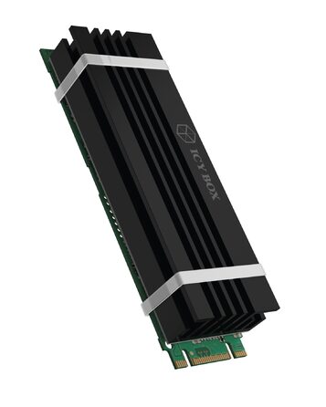 Охолоджувач для M.2 SSD ICY BOX, 2280, без вентилятора, з алюмінію, чорний