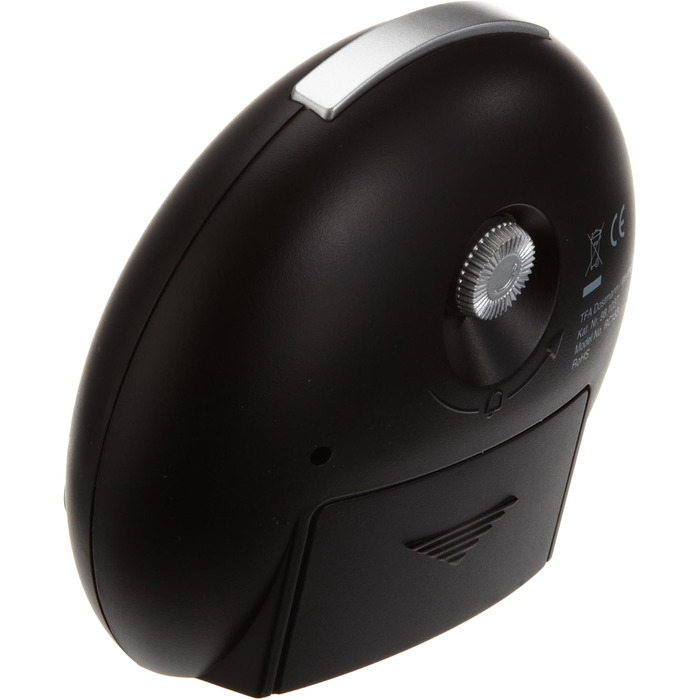 TFA Dostmann Analog Radio Alarm Clock, 98.1037, with alarm function, luminous hands, black, L 110 x W 48 x H 101 mm