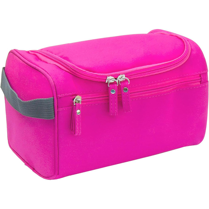 Сумка для туалетних аксесуарів у подорожі для чоловіків та жінок. Сумка-органайзер для косметики з можливістю підвішування (Рожева)