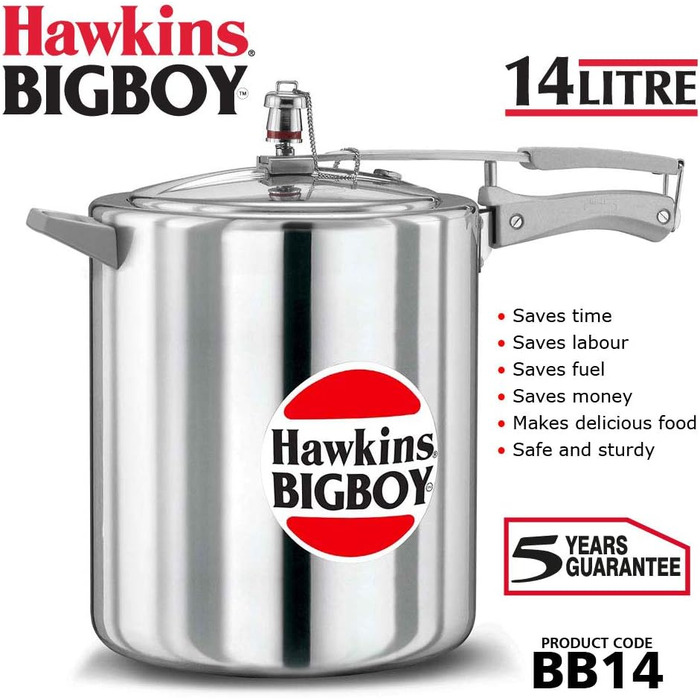 Алюмінієва скороварка Hawkins Bigboy 14 л – швидкоготувальна каструля