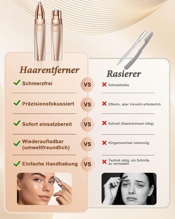 Електричний триммер для брів та обличчя для жінок 2-в-1: триммер для брів та обличчя, для видалення пушку на губах та обличчі