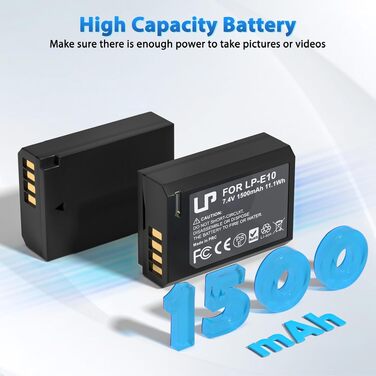 Комплект акумуляторів LP-E10 1600mAh (3 шт.) та USB-зарядний пристрій на 3 слоти для камер Canon
