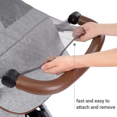 Inlesioo Mosquito Net for Strollers – Jogging Strollers Insect Net – Universal Fit – Premium Quality – Tear-resistant & Washable – Gray