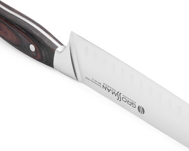 Ніж кухонний Grossman 110EP Santoku 29 см з нержавіючої сталі з ергономічною ручкою