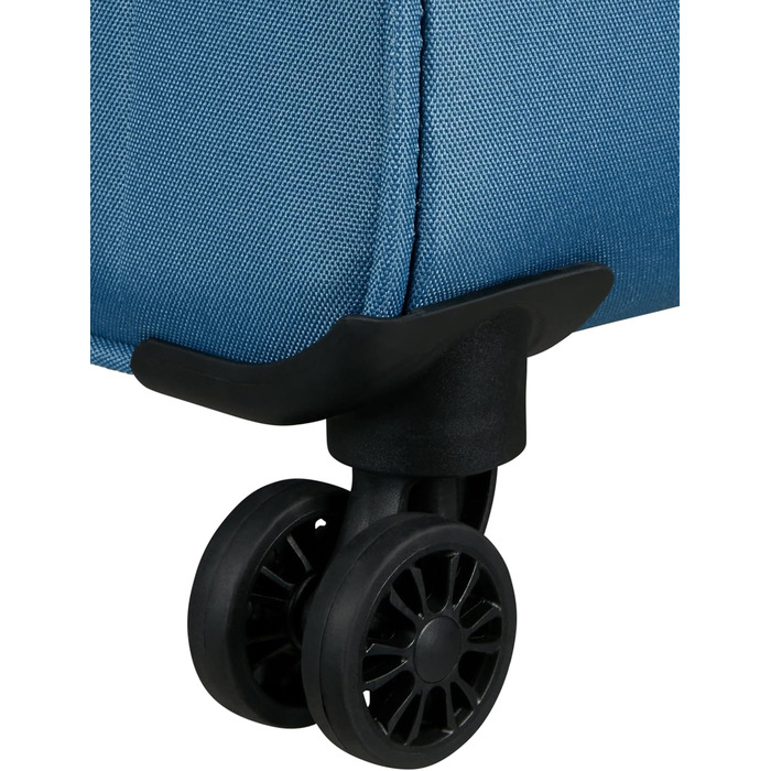 Валіза American Tourister Pulsonic Spinner L, розширювана, 81 см, 113/122 л, синя, поліестер