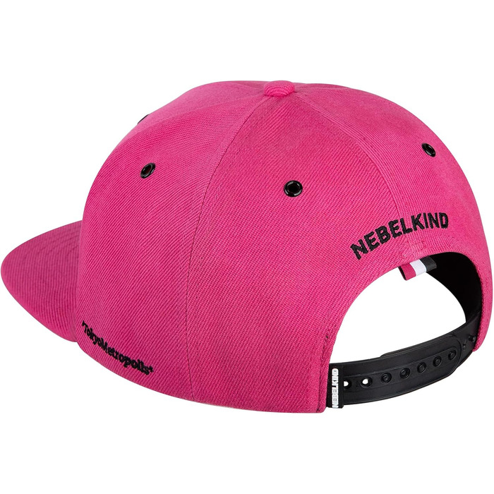 Кепка Snapback Nebelkind Cyberpunk: стильна кепка unisex для чоловіків та жінок, прямий козирок, рожевий колір, регульований розмір (OneSize)
