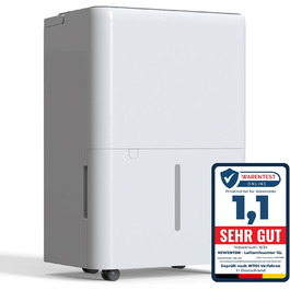 Електричний осушувач повітря Newentor 12L для підвалу та приміщень 25м², 35dB, з гофрованим шлангом 1м, таймер, фільтр, 10 років гарантії, 12л/день