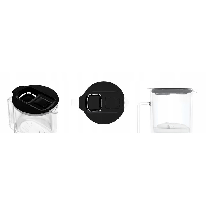 Скляний фільтраційний глечик Wessper D4 BOROSILICATE MINI FF BK з фільтром