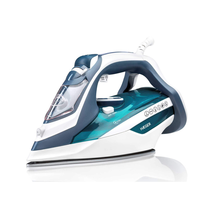 Праска HÆGER ULTRA STEAM 2800: керамічна підошва, захист від накипу та протікання, самоочищення, 2800 Вт