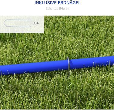 Набір для аджиліті для собак PawHut, 4 елементи, для старших собак, з сумкою, блакитний+жовтий, 88 x 64 x 95 см