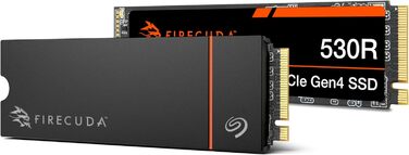 SSD Seagate FireCuda 530R 4TB NVMe Gen4 PCIe 3.0 для PC/PS5, 7400 MB/s, 3D TLC NAND, 5.050TBW, Data Rescue Service