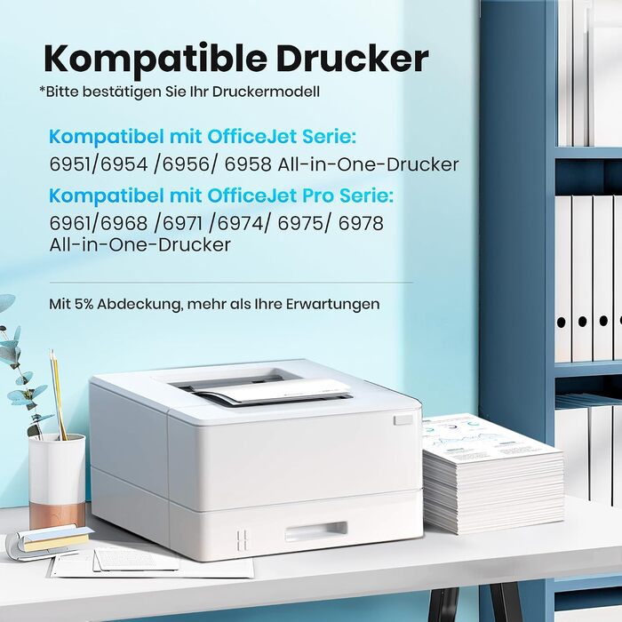 Комплект картриджів Glliter 903XL для принтерів HP OfficeJet Pro 6950, 6960, 6970, 6974 (чорний, блакитний, пурпуровий, жовтий), 4 шт.