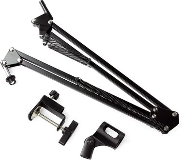 Стійка для мікрофона RockJam MS050 з шарнірною консоллю, компактна, з міцної сталі