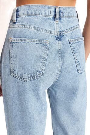 Джинси жіночі Trendyol з високою талією, широкі штанини, блакитні, розмір 38