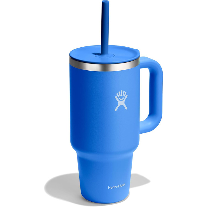 Термостакан Hydro Flask Travel Tumbler 1180 мл (40 Oz) з герметичною кришкою та трубою, нержавіюча сталь, вакуумна ізоляція, колір Cascade (бірюзовий)