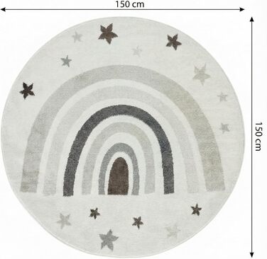 Дитячий килим Kinderteppich DOTS бежево-рожевий 80x150 см, Öko-Tex, для дівчаток, в кімнату