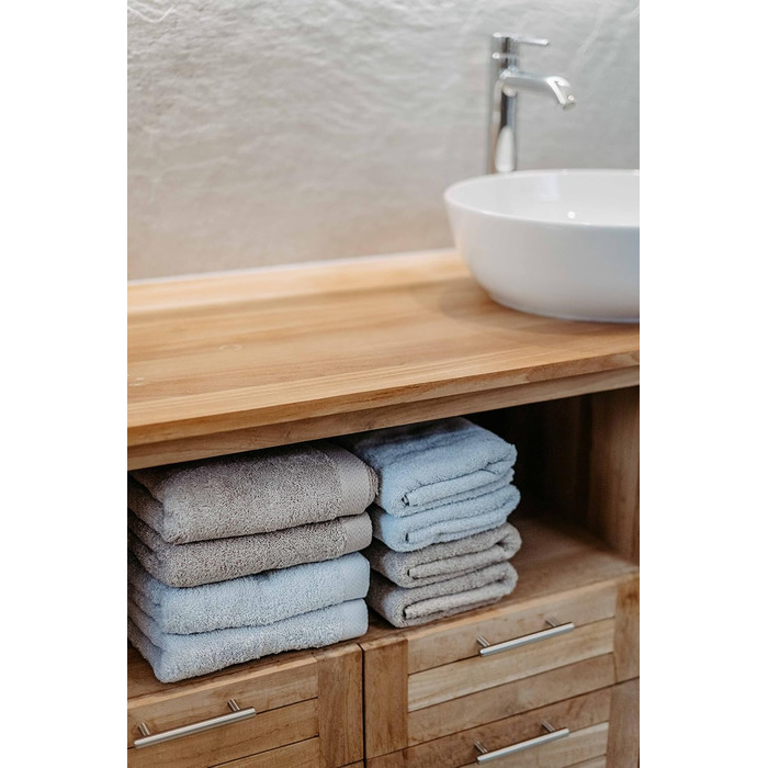 Liebenstein® Premium Towel Set - in beige - 2 shower towels 70x140 cm and 2 hand towels 50x100 cm made of finest cotton with 550 g/m² - exceptionally soft and absorbent