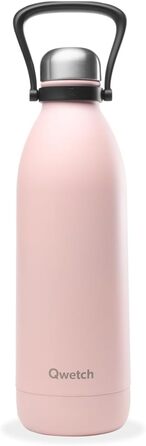 1.5L Stainless Steel & Titanium Insulated Water Bottle - 48h Cold & 16h Hot - Leakproof, BPA-Free, with Handle - Perfect for Camping, Picnics & Family (1500ml, Pastel Pink)