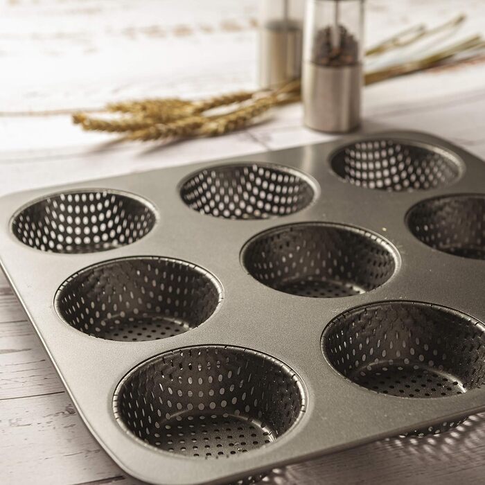 Wundermix - Loaf Pan with Non-Stick Coating • Loaf Pan for 9 Rolls • Round Loaf Pan • Metal Loaf Pan • Baking Accessories • Bake Your Own Rolls