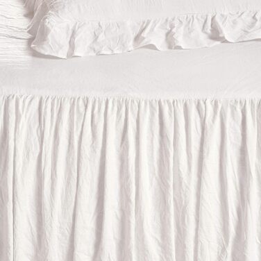 Lush Decor Bedspread with Ruffled Skirt, Polyester, White, King Size