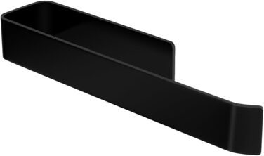 Тримач для рушників JS без свердління, стійкий, чорний, 25 см