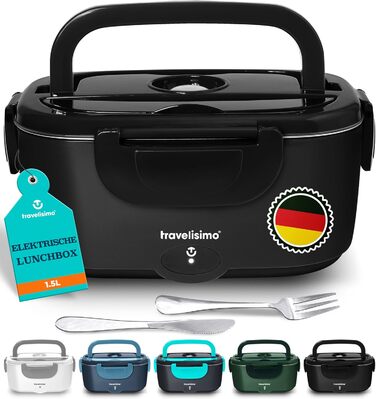 Electric Lunch Box 80W Thermo Lunch Box for Keeping Food Hot, 1.5L Heat Box 3-in-1 Food Warmer, Food Warmer Box for Work, Car, Truck - Electric Lunch Box, Heat Box