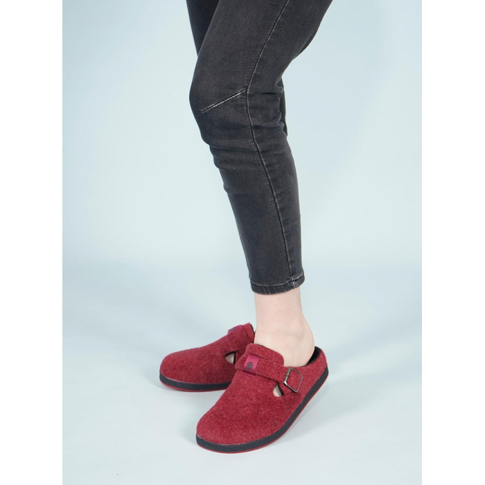 Тапочки халатні з фетру Gaatpot, зимові, теплі, для дому, чоловічі/жіночі, розмір 36-46 (43 EU), червоний A