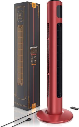 Турбовентилятор Brandson з пультом керування, 96 см, 45W, 3 швидкості, блакитний (F: Рубіново-червоний)