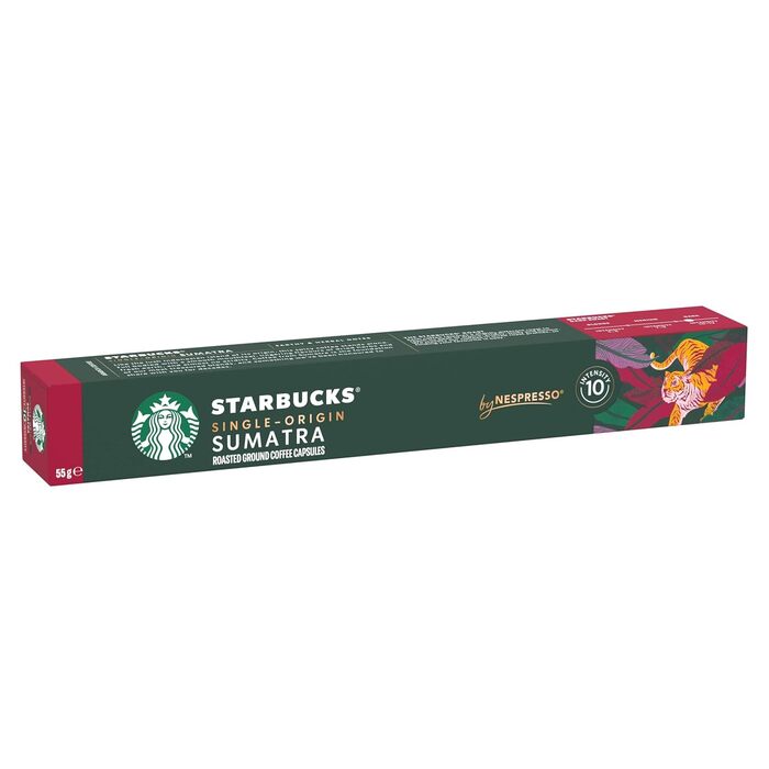 Кава Starbucks Single-Origin Sumatra в капсулах Nespresso, темне обсмаження, 60 капсул (6 шт. по 10 г)