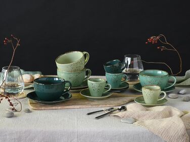 Набір посуду CreaTable Serie Nature Collection 8 предметів для 4 осіб, капучіно, кераміка, для мікрохвильовки та посудомийної машини