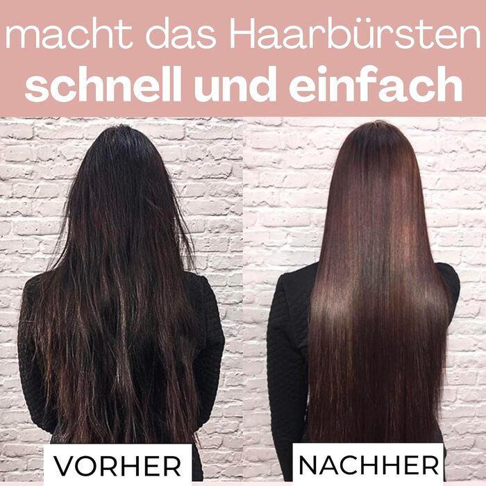 Щітка для волосся без заплутування - розпушувальна щітка для жінок - подарунок - Paddle Brush - м'які щетинки для волосся та шкіри голови - підходить для всіх типів волосся (Рожеве золото & Чорний)