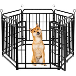 Вольєр для цуценят 544 см, 80 см висота, 8-секційний складний вольєр для тварин з дверцятами, вольєр для собак, котів, кроликів, для саду, збірка без інструментів