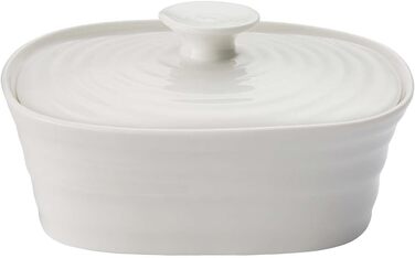 Portmeirion Home & Gifts Butter Dish (White)