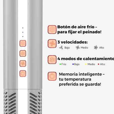 Air Styler Hair Stylers Airbrush 5-в-1: Мультистайлер, фен-щітка для об'єму, локонів, випрямлення та сушіння волосся (800 Вт, помаранчевий)