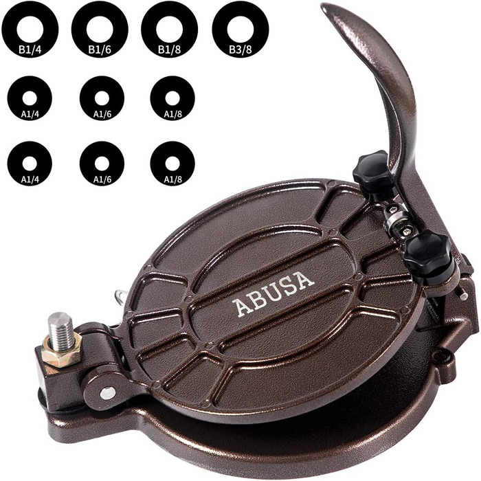 Пресс для тортилій, регульований, 20.3 см, бронзовий, для роті, доса, тамале, піци, пирогів, котлет, 8 дюймів